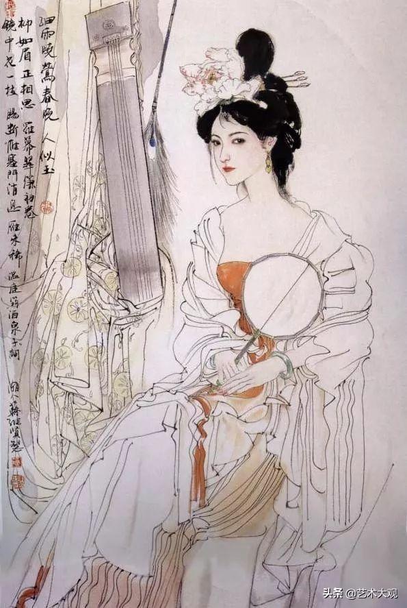 惊艳古典美人图苏维贤国画人物仕女作品欣赏