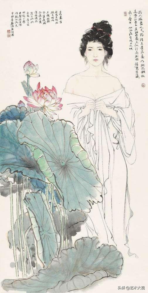 惊艳古典美人图苏维贤国画人物仕女作品欣赏